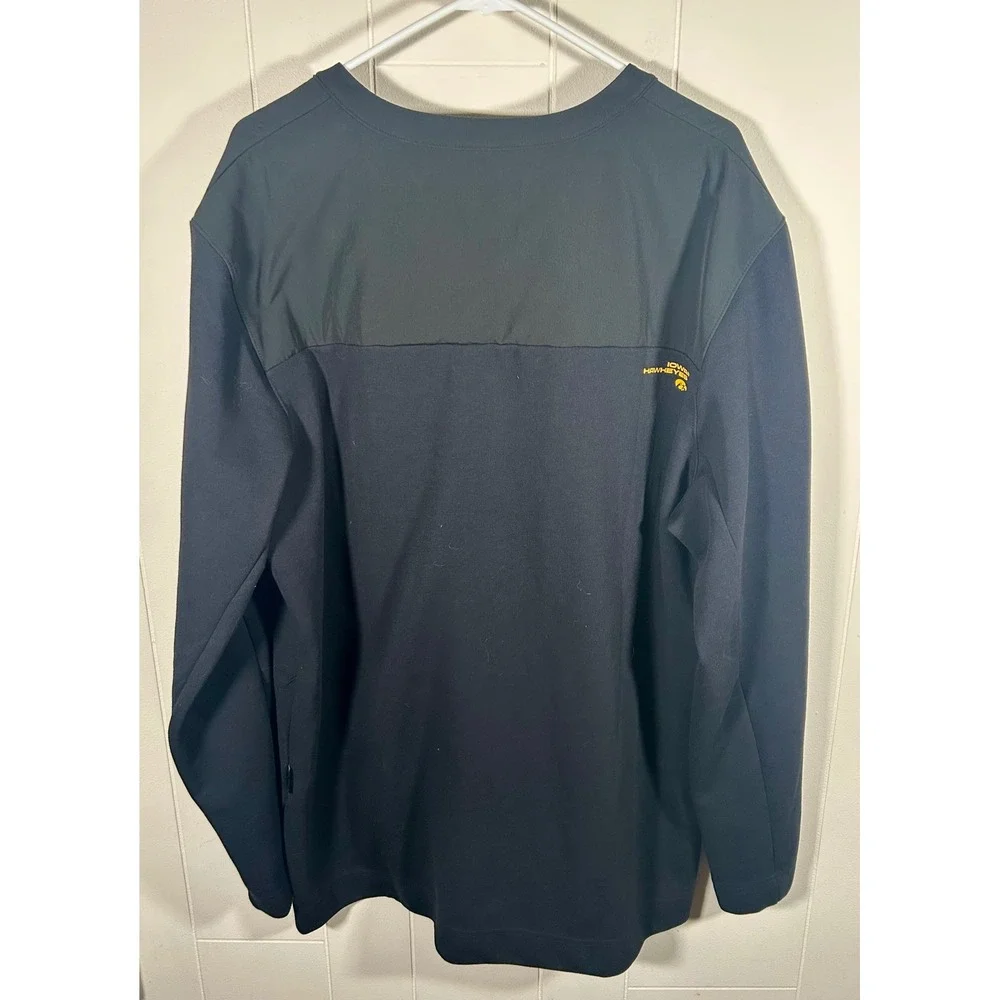 Nike Iowa Hawkeyes Dri-FIT Half Zip Pullover Black Gold Mens XXL DC5596-010